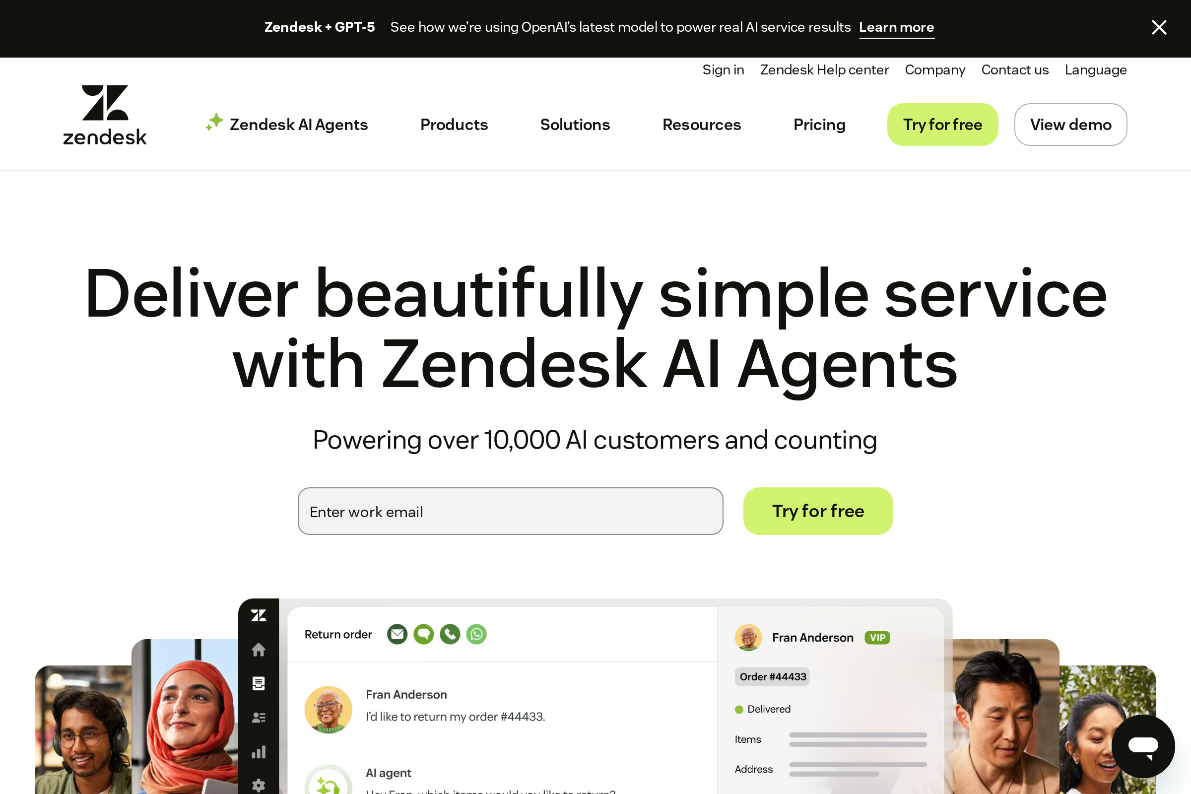Zendesk screenshot
